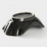 Салатник фарфоровый Magistro «Ночной дождь», 13×8×4,5 см, цвет чёрный
