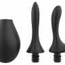 Черный анальный душ Nexus Anal Douche Set с 2 сменными насадками