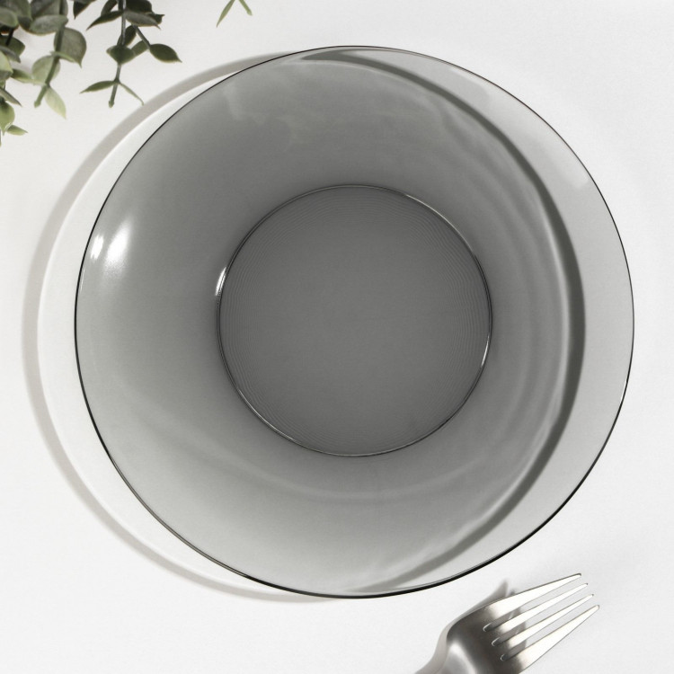 Тарелка плоская Basilico. Lava Grey, d=20 см, цвет серый 