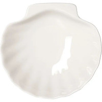 Блюдо «Кунстверк» ракушка;фарфор;D=115,H=65,L=120,B=105мм;белый