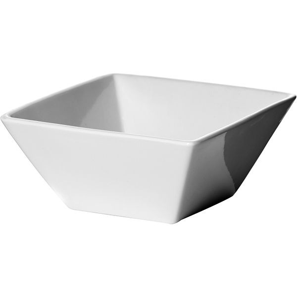 Белый квадратный фарфоровый салатник «Кунстверк» (объем 0,5 л.) 