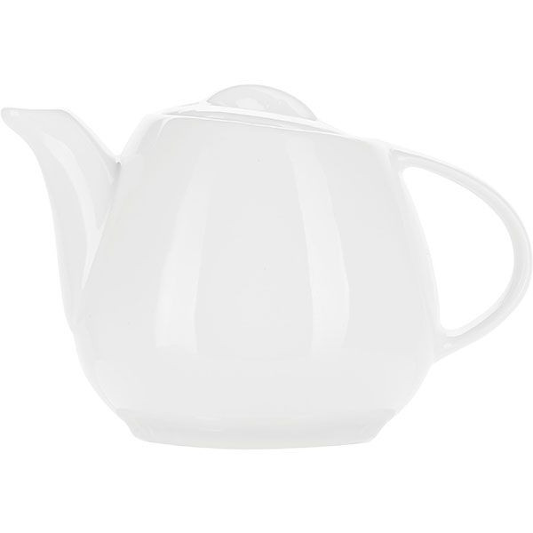 Чайник заварочный «Таир»;фарфор;450мл;D=68,H=105,L=154мм;белый 
