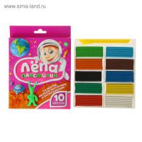 Пластилин GLOBUS  Лёпа , 10 цветов, 200 г