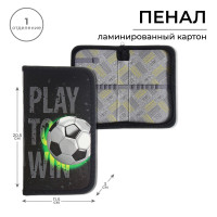 Пенал 1 секция 115 х 205 х 30 мм, Calligrata  Футбол , ламинированный картон_
