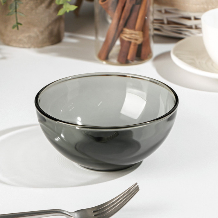 Салатник Basilico. Lava Grey, 450 мл, d=13 см, цвет серый 