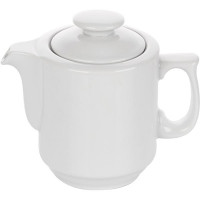 Белый кофейник «Прага» с крышкой (объем 400 мл.)