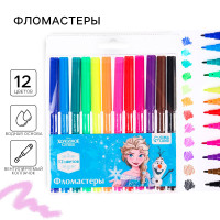 Фломастеры, 12 цветов,  Эльза , Холодное сердце