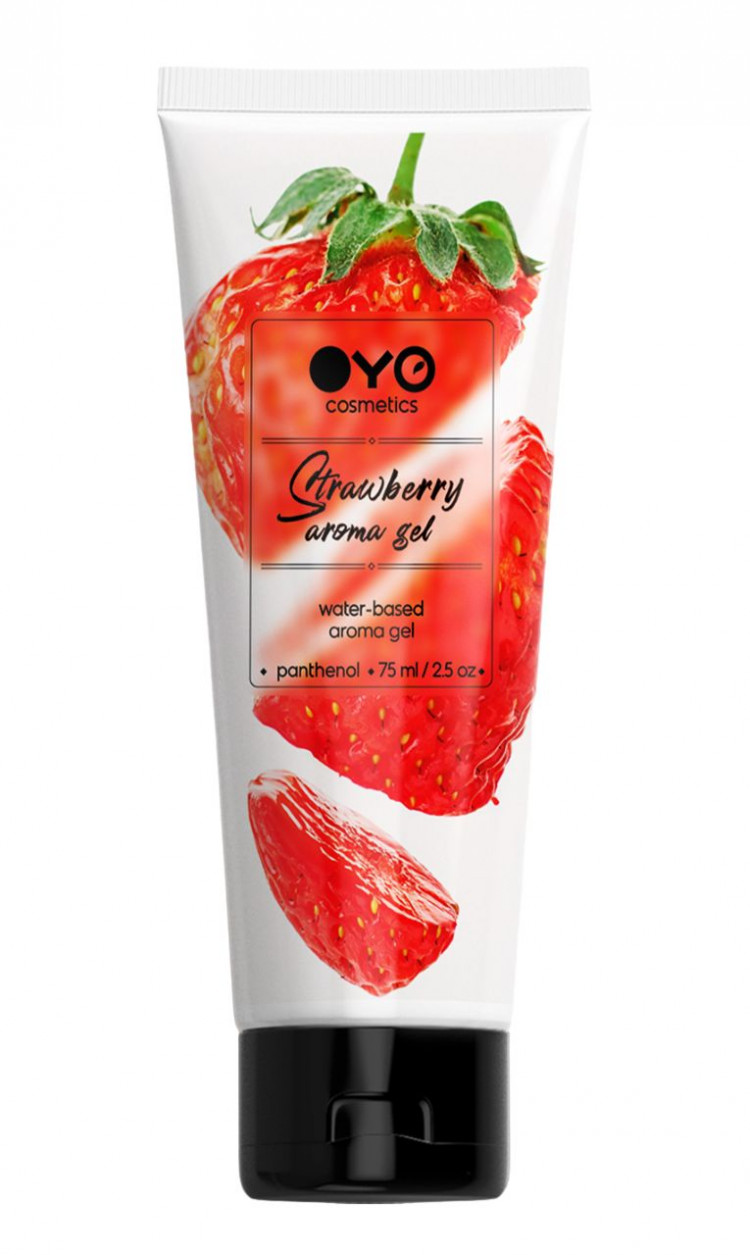 Лубрикант на водной основе OYO Aroma Gel Strawberry с ароматом клубники - 75 мл. 