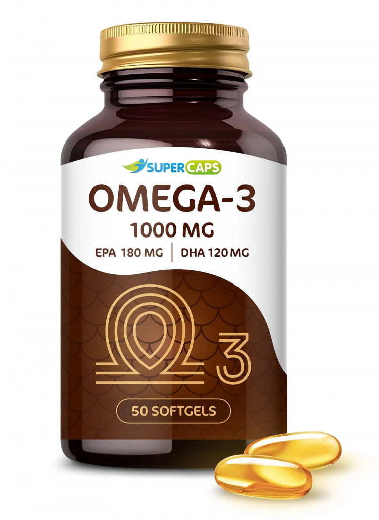 Пищевая добавка SuperCaps OMEGA-3 - 50 капсул (1000 мг) 