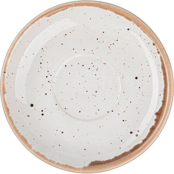 Фарфоровое блюдце «Пунто Бьянка» с крапинками (диаметр 15 см) 