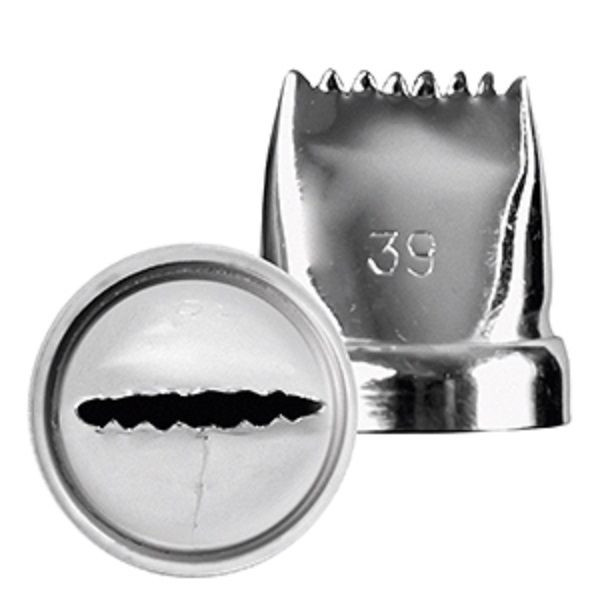 Стальная кондитерская насадка «Рифленая лента» (диаметр 2,2 см) 