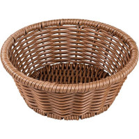 Корзина для хлеба плетеная;полиротанг;D=20/8,H=8см;коричнев.