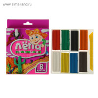 Пластилин GLOBUS  Лёпа , 8 цветов, 160 г