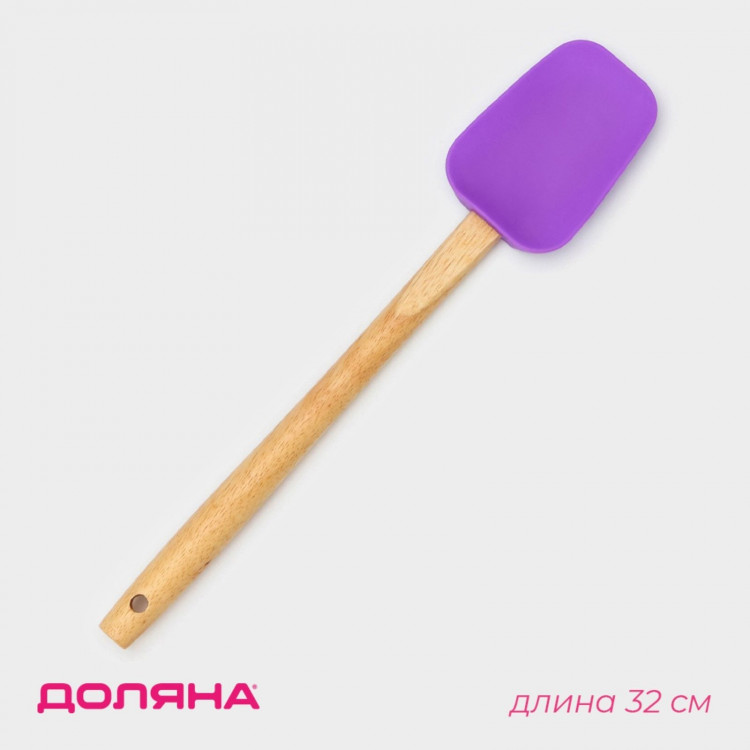 Лопатка Доляна «Бамбук», 32 см, цвет МИКС 
