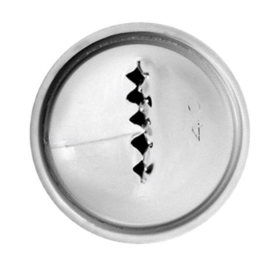 Насадка кондитерская «Рифленая лента»;сталь нерж.;D=22,H=30мм;металлич.! 