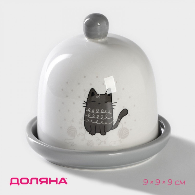 Лимонница Доляна «Уютные коты», 9×9 см 