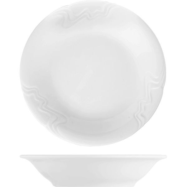 Салатник «Мелодия»;фарфор;0,95л;D=222,H=50мм;белый 