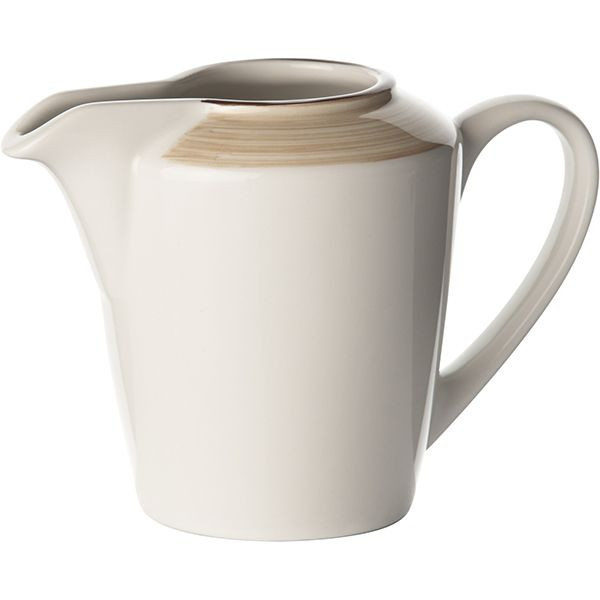 Молочник «Чино»;фарфор;285мл;D=45,H=100,L=146мм;белый,бежев. 