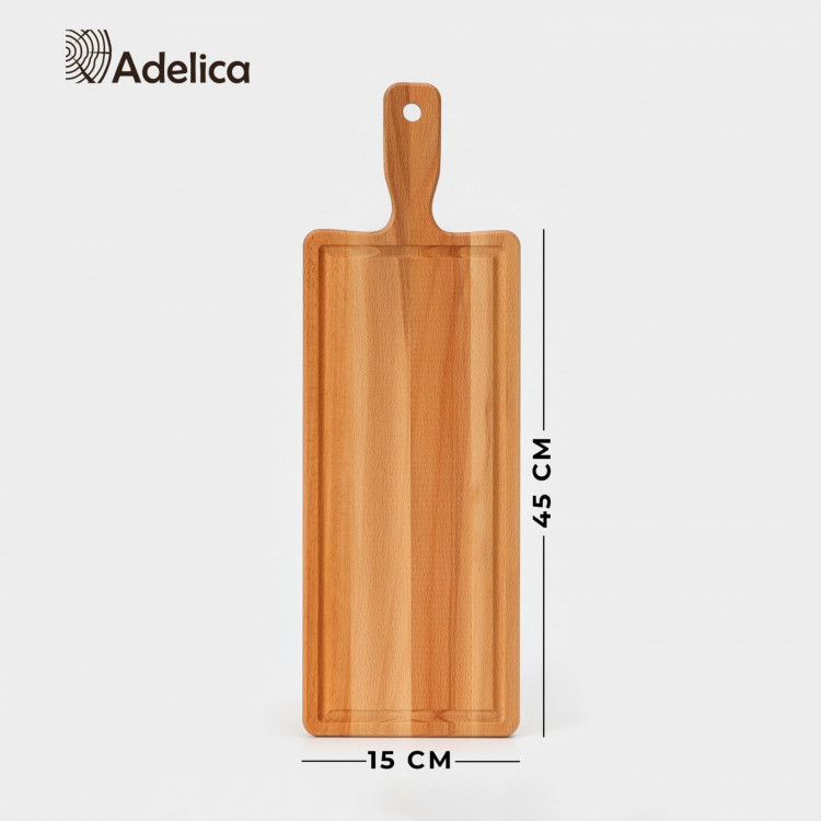 Доска разделочная для подачи и разделки рыбы Adelica, 45×15×1,6 см, бук 