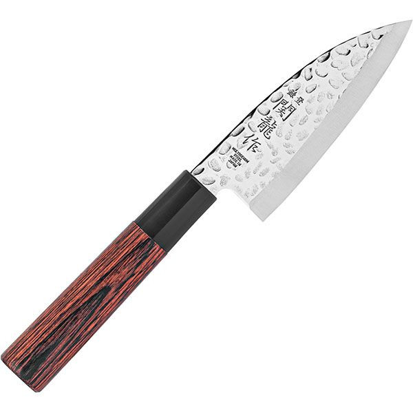 Нож кухонный «Нара» односторонняя заточк;сталь нерж.,дерево;,L=220/105,B=36мм;металлич.,тем.дерево 