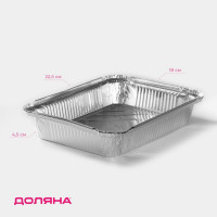 Набор форм для выпечки из фольги Доляна, 1,04 л, 2 шт, 22,5×18×4,5 см