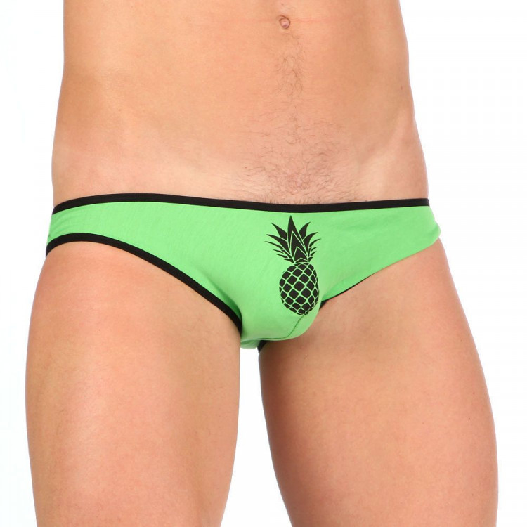 Мужские мини-слипы с черной окантовкой Pineapple 