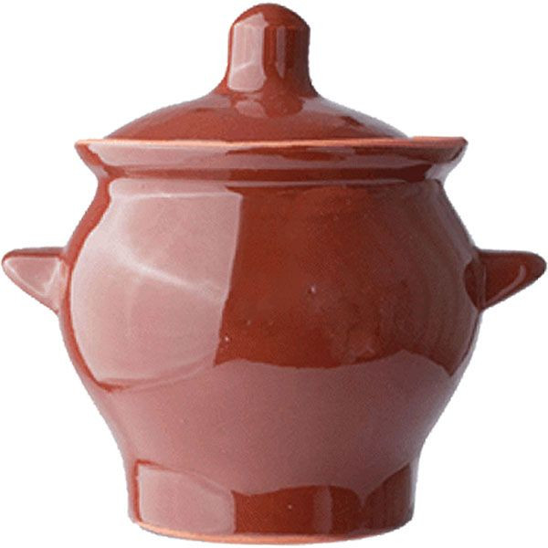 Горшок для запекания «№6» для жаркого;керамика;0,65л;D=12,H=12см;тем.корич. 