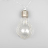 Гирлянда «Нить» 3 м с насадками «Лампочки», IP20, серебристая нить, 100 LED, свечение синее, 3.5 В