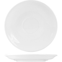 Белое блюдце «Кунстверк» из фарфора (диаметр 15 см)
