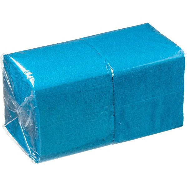 Бирюзовые бумажные салфетки «Папирус» (24х24 см) - 400 шт. 