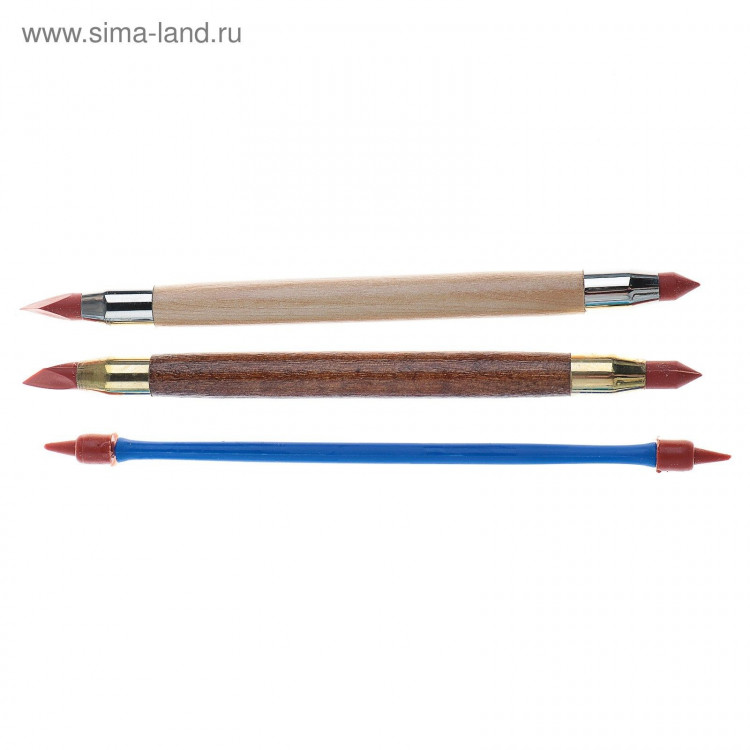 Набор резиновых кистей, 3 штуки, двусторонние 