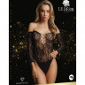 Пикантное боди Wonder Rhinestone Bodysuit с длинным рукавом