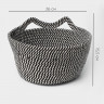 Плетёная корзина для хранения ручной работы «Кэтс» (26х26х15,5 см)