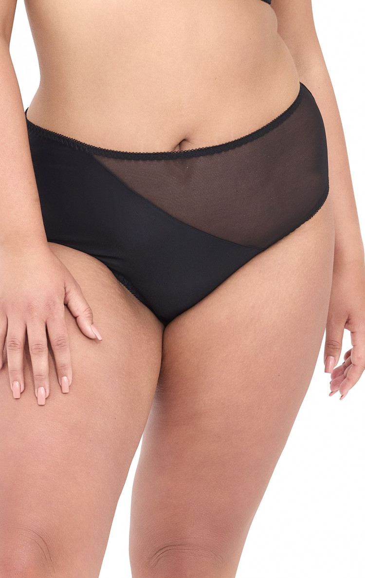 Трусики-бразилиана из микрофибры и сетки 