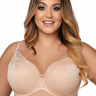 Бюстгальтер на косточках plus size с жаккардовыми чашками