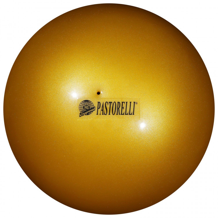 Мяч для художественной гимнастики Pastorelli New Generation FIG, d=18 см, цвет золотой 