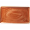 Блюдо «Крафт Терракота» прямоугольное;фарфор;,H=2,L=33,B=19см;терракот