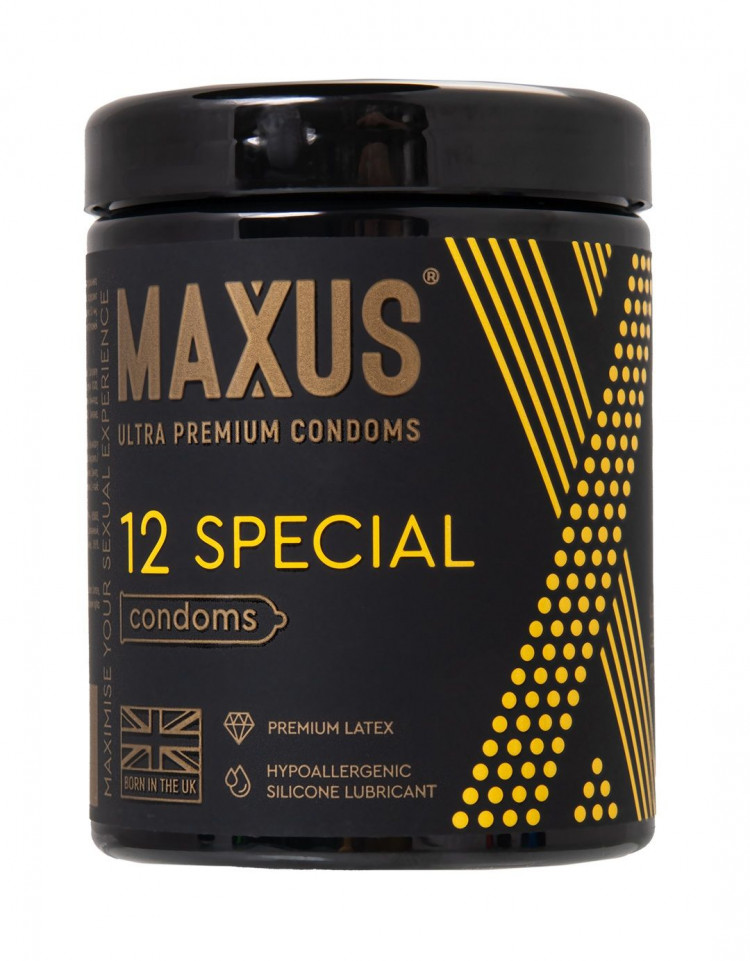 Презервативы с точками и рёбрами MAXUS Special - 12 шт. 