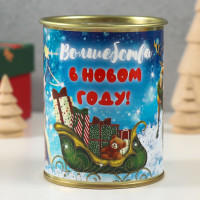 Носки в банке   Волшебства в новом году  (внутри носки мужские, цвет чёрный)
