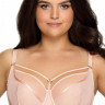 Бюстгальтер на косточках plus size с декоративными бретелями