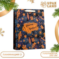 Новый год. Пакет ламинированный вертикальный  Щелкунчик ,33 х 42 х 10 см.