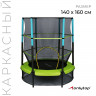 Батут ONLYTOP, d=140 см, высота сетки 125 см, цвет зелёный