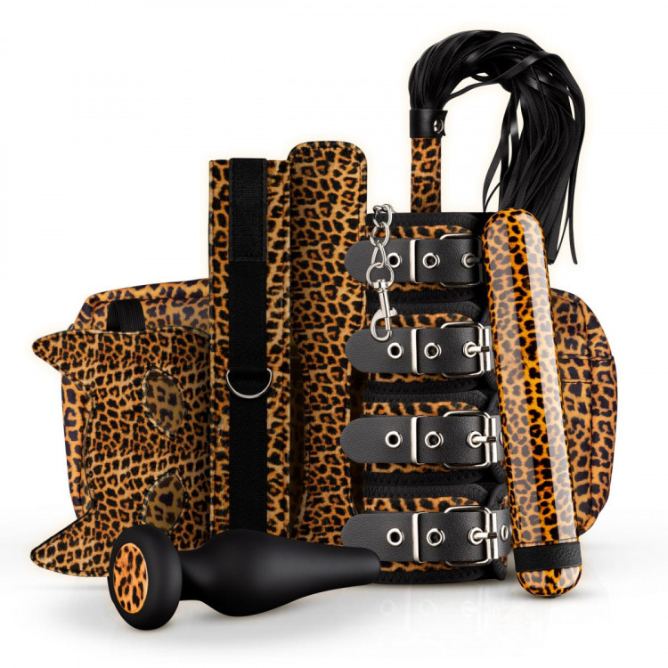 Стильный БДСМ-набор Gato 8-piece Set в анималистическом дизайне 