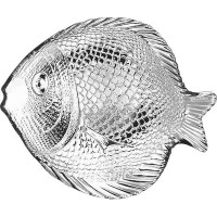 Блюдо сервировочное «Марин»;стекло;,H=28,L=198,B=158мм;прозр.