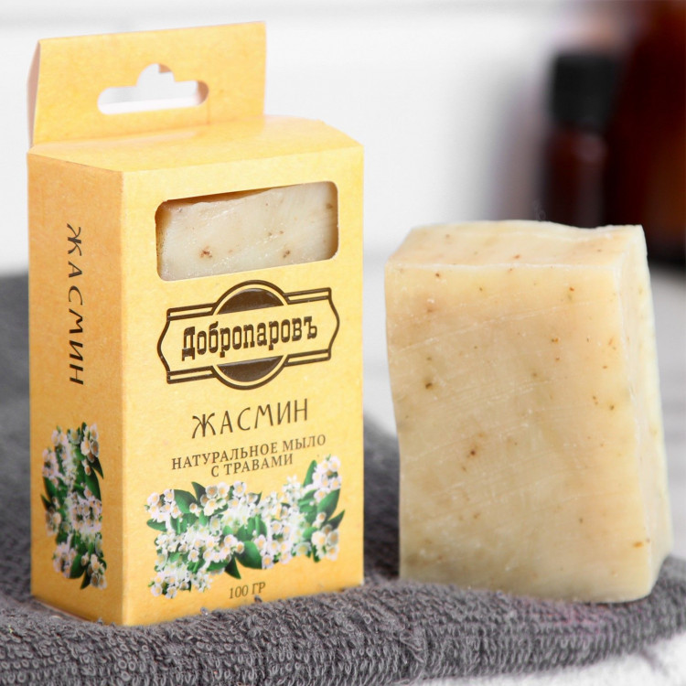 Банное натуральное мыло с травами «Жасмин» - 100 гр. 