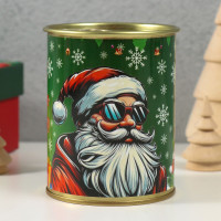 Носки в банке   Новогоднего настроения  (внутри носки мужские, цвет чёрный)