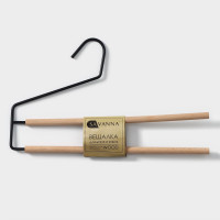 Черная многоуровневая вешалка для брюк и юбок Wood (36х21,5 см)