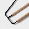 Черная многоуровневая вешалка для брюк и юбок Wood (36х21,5 см)