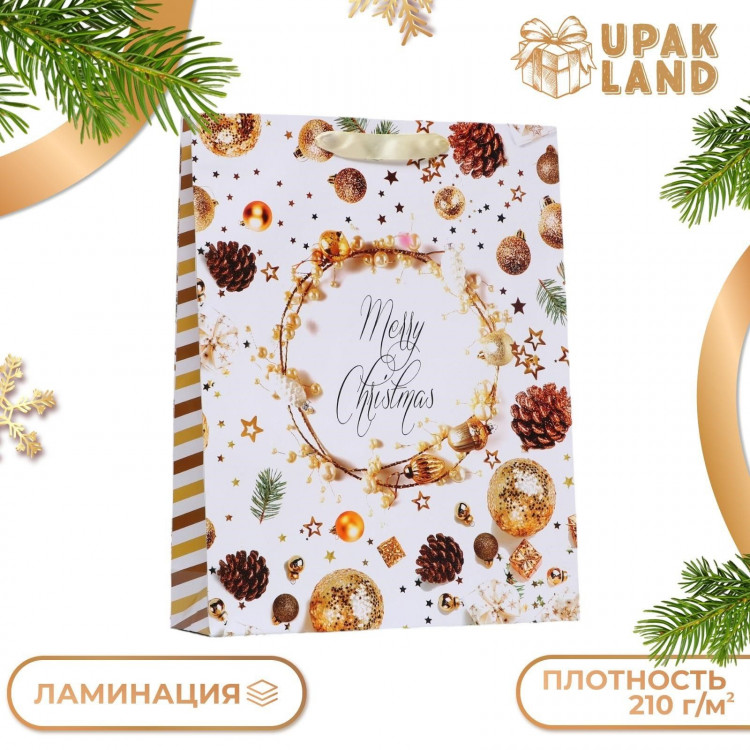 Новый год. Пакет ламинированный вертикальный  Новый Год! ,33 х 42 х 10 см. 
