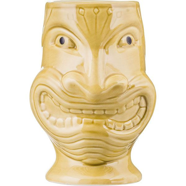 Керамический стакан для коктейлей «Тики» цвета горчицы (объем 350 мл.) 